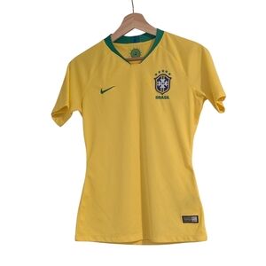Nike Brazil National Team Women’s 2018 “Laura” Yellow Soccer Kit Jersey, S